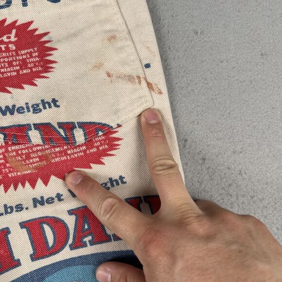 70s Jim Dandy Hominy Grits Flared Pants 30x30 Feed Sack Novelty - Picture 10 of 16